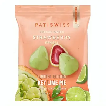 باتي سويس فراولة مجفدة مغطاة بالشوكولاتة البيضاء و فتات فطيرة الليمون 50جرام