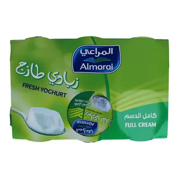 Almarai Full Cream Plain Yogurt 6x170g