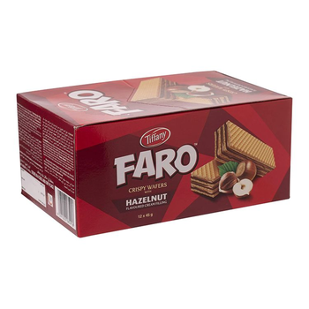 Tiffany Faro Hazelnut Crispy Wafers 12x45g