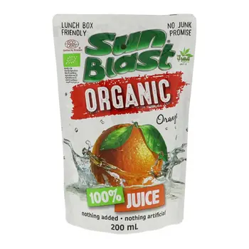 Sun Blast Organic Orange Juice 200ml