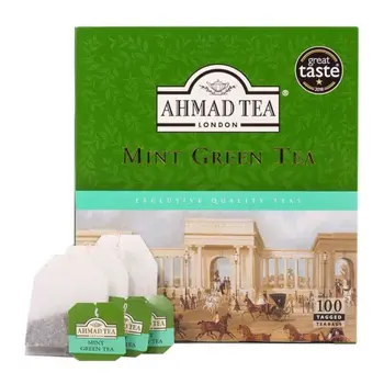 شاي احمد الأخضر بالنعناع 100قطعة