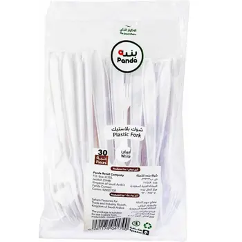 Panda Prem Ntrl Honey Squeezer Plastic Fork 30 Pieces