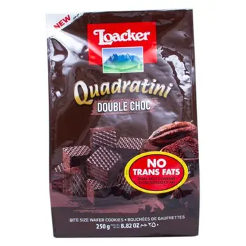 Loacker Quadratini Double Chocolate Wafer 250g