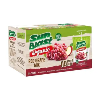 Sun Blast Organic Red Grape Mix Juice 10x200ml