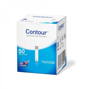 Contour Blood Glucose Test Strips No Coding 50 Pack