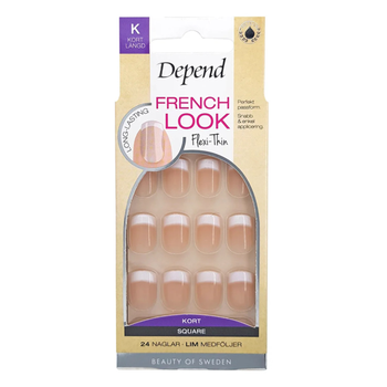 Depend French Look Beige Nails 24 Pieces