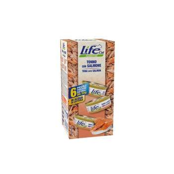 Life Cat Natural Tuna with Salmon Cat Food 6x50g