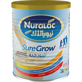 نيورالاك بلس شورجرو تركيبة مكمل غذائي بالفانيليا للأطفال 400 جرام