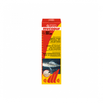 سيرا ميكوبور لوقاية الأسماك من الإصابة بالفطريات وديدان الجلد والخياشيم 50مل