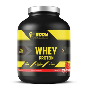 بودي بيلدر 100٪ بروتين مصل الحليب الفراولة 4 باوند 300جرام