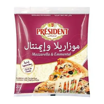 President Mozzarella & Emmental Shredded Cheese 450g