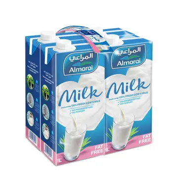 Almarai Fat-Free Skimmed Milk 4x1L