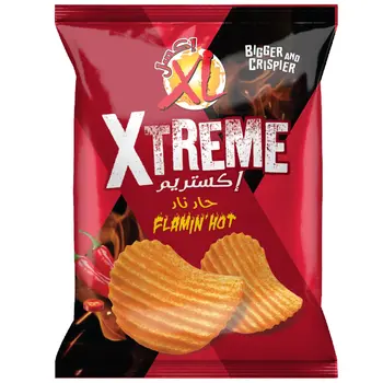 XL Xtreme Flamin' Hot Rippelled Chips 40g