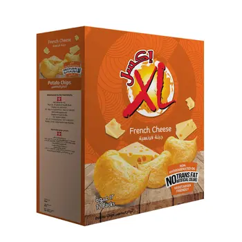 إكس إل رقائق بطاطس جبنة فرنسية علبة 12×21جرام