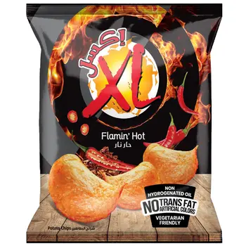 إكس إل رقائق بطاطس حار نار 250جرام