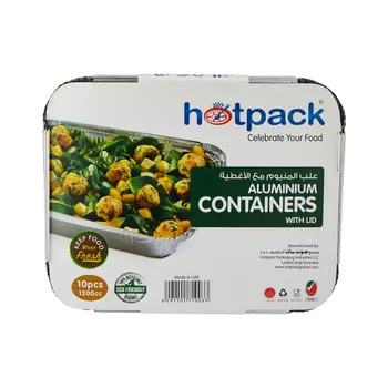Hotpack Eco-Friendly Aluminum Containers 10x1200ml