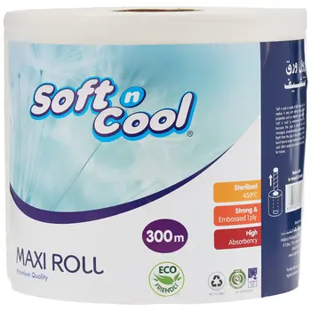 Soft n Cool Eco-Friendly Toilet Maxi Roll 300m