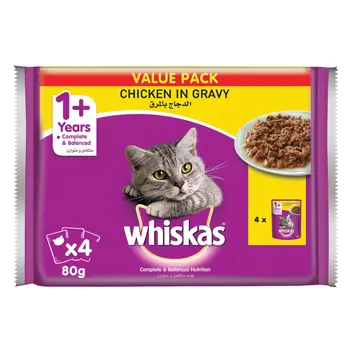 Whiskas Chicken Wet Cat Food 4x80g