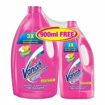 فانيش سائل غسيل مزيل البقع 3 لتر+ ( 900مل+100مل ) الوردي مجاناً