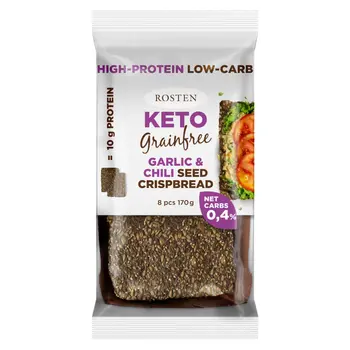 Rosten Keto High Protein Crispy Slices With Garlic Chili 170g