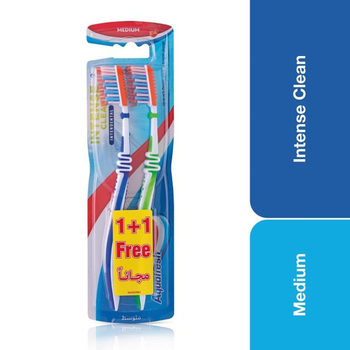 أكوافريش فرشاة أسنان للتنظيف المكثف حجم وسط ( 1+1مجانا)