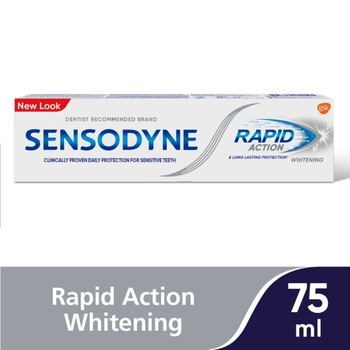 Sensodyne Rapid Action Whitening Toothpaste 75ml