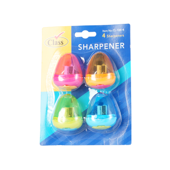 Class Multicolor Pencil Sharpeners 4-Pack
