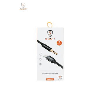 Spon Lightning to 3.5mm Headphones Adapter Cable 2m