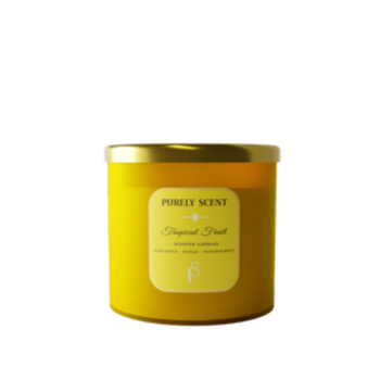 Purely Scent Tropical Fruit Soy Wax Candle Yellow