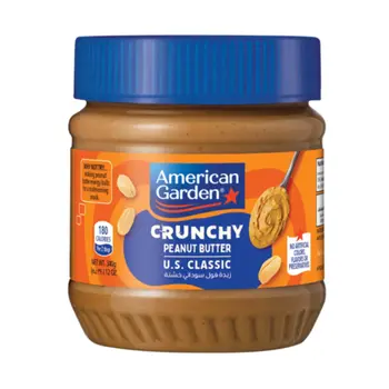 American Garden Crunchy Peanut Butter 340g