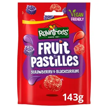 Rowntrees Strawberry & Blackcurrant Fruit Pastilles 143g