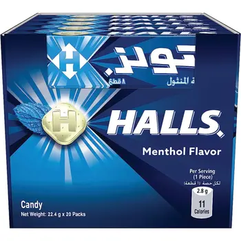 Halls Menthol Candy 20x22.4g Packs