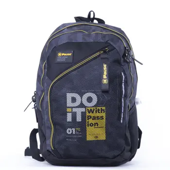 Pause Black Stylish Students Backpack 17.5 Inch