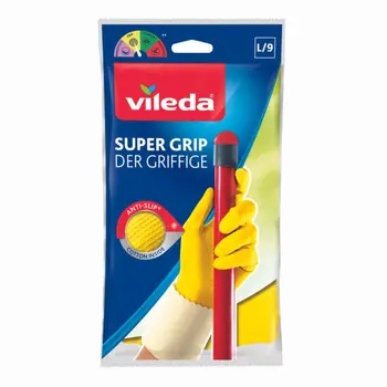 Vileda Super Grip Anti-Slip Gloves Yellow L