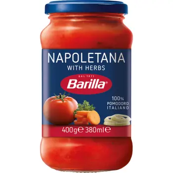 باريلا صلصة باستا نابوليتانا بالطماطم الإيطالية والريحان 400 غ