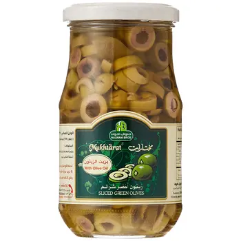 Halwani Muktitarat Sliced Green Olives 325g