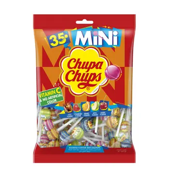 Chupa Chups Mini Lollipops Pouch Multi-Flavors 35Pieces