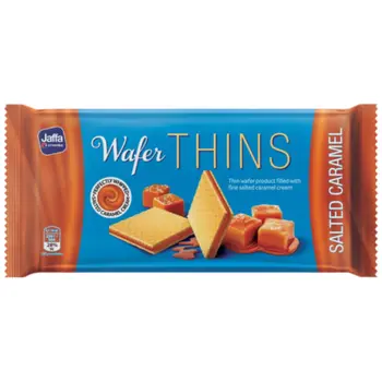 Jaffa Wafer Thins With Salted Caramel 125g