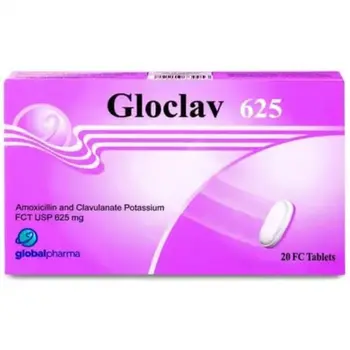 Global Pharma Gloclav Tablets 625mg 20 Count