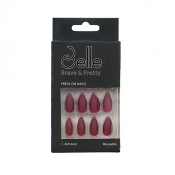 Belle Brave & Pretty Burgundy Stiletto Nails 24 Pieces