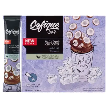 كوفيك قهوة مثلجة بنكهة جوز الهند 10×24جرام
