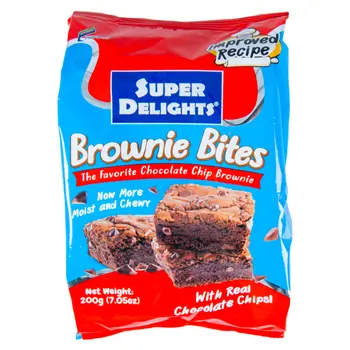 سوبر ديلايتس قطع براوني مع رقائق الشوكولاتة الحقيقية 200جرام