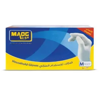 موج قفازات للاستخدام المنزلي وسط 100قطعة