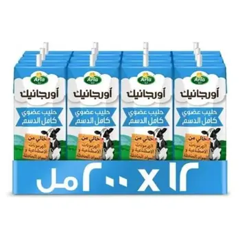 أرلا حليب عضوي كامل الدسم 12×200مل