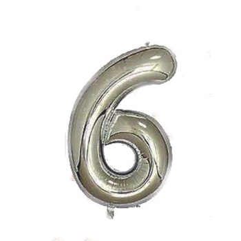 Silver Number Balloon 16-Inch
