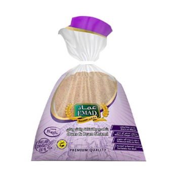 عماد خبز شامي بالنخالة والشوفان 4قطع