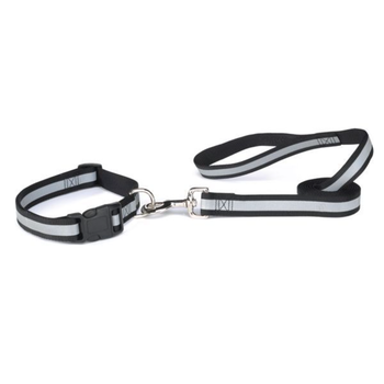 Pets.Love.Earth Reflective Black Collar & Lead