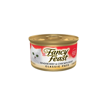 بورينا فانسي فيست طعام رطب للقطط بالدجاج واللحم البقري 85جرام