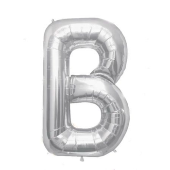 Silver Letter B Balloon Size 16