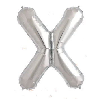Silver Letter Balloons X 16-Inch